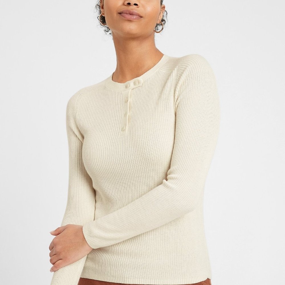 Banana Republic Silk Henley Sweater